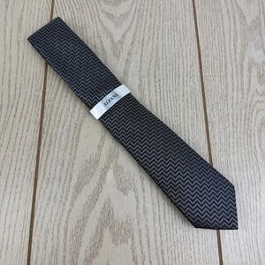 738 Alfani Men's Tie Abstract 001 Black $55 Chevron Polyester 1afc24-1006